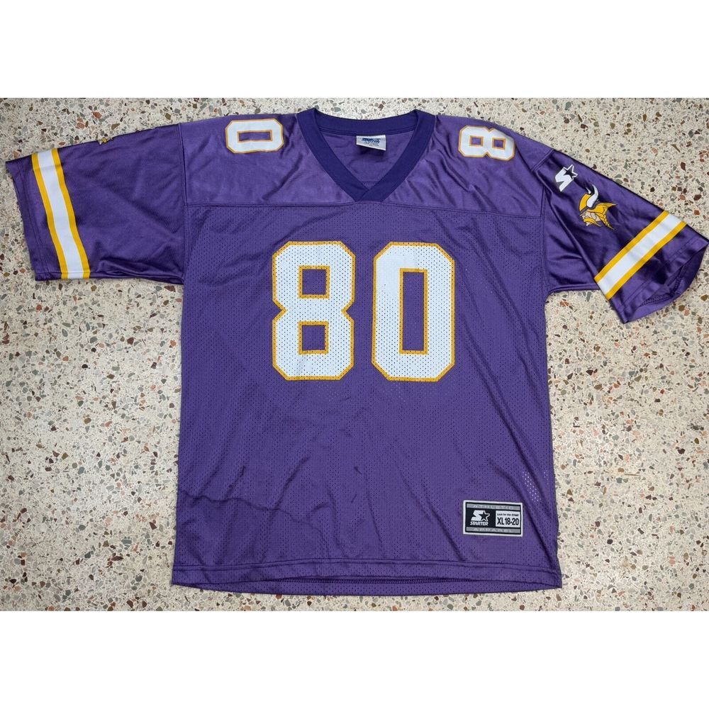 Starter Vintage NFL Minnesota Vikings #80 Cris Carter Football Jersey Size XL